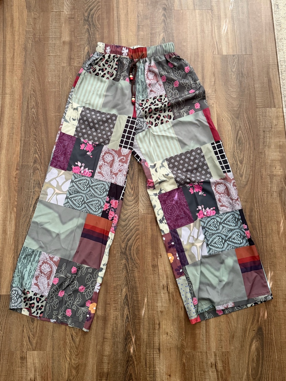 Women’s Patchwork Print Pants Lounge Size S